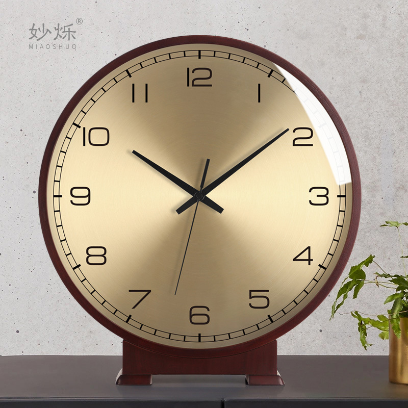 European Style Light Luxury Desk Clock American Style Distinctive Creative Living Room Decorative Desk Clock Ornaments Fashion Clock Home Desk Sitting Clock
