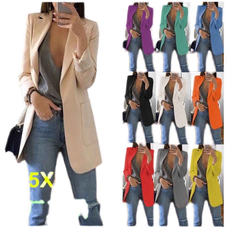 Picture of Wish Amazon 2021 European and American fashion lapel slim cardigan elegant suit jacket women