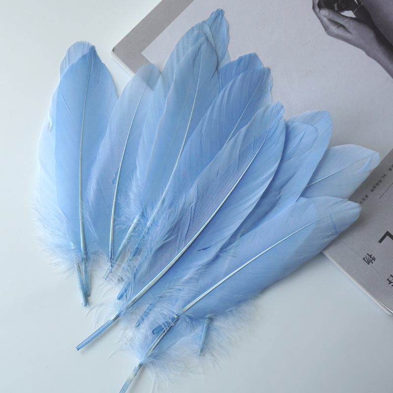 Picture of Feather color goose feather hard big floating dream catcher sunflower kindergarten handmade art class material wings decoration