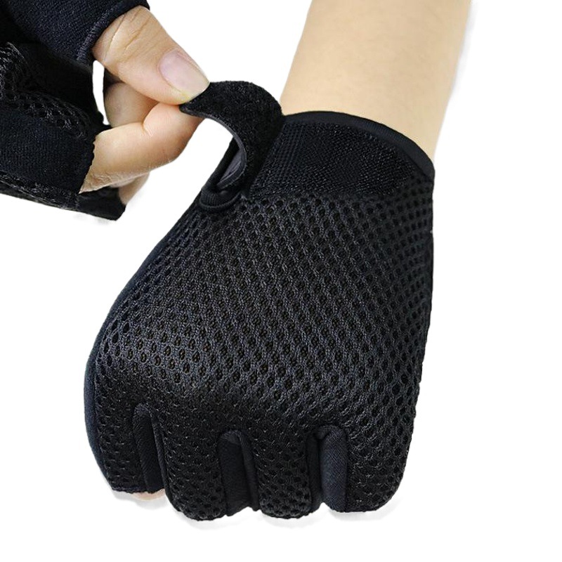 Top-Racers Black Breathable Cycling Half-Finger Fitness Training Outdoor Sports Gloves Breathable and Comfortable for Cycling