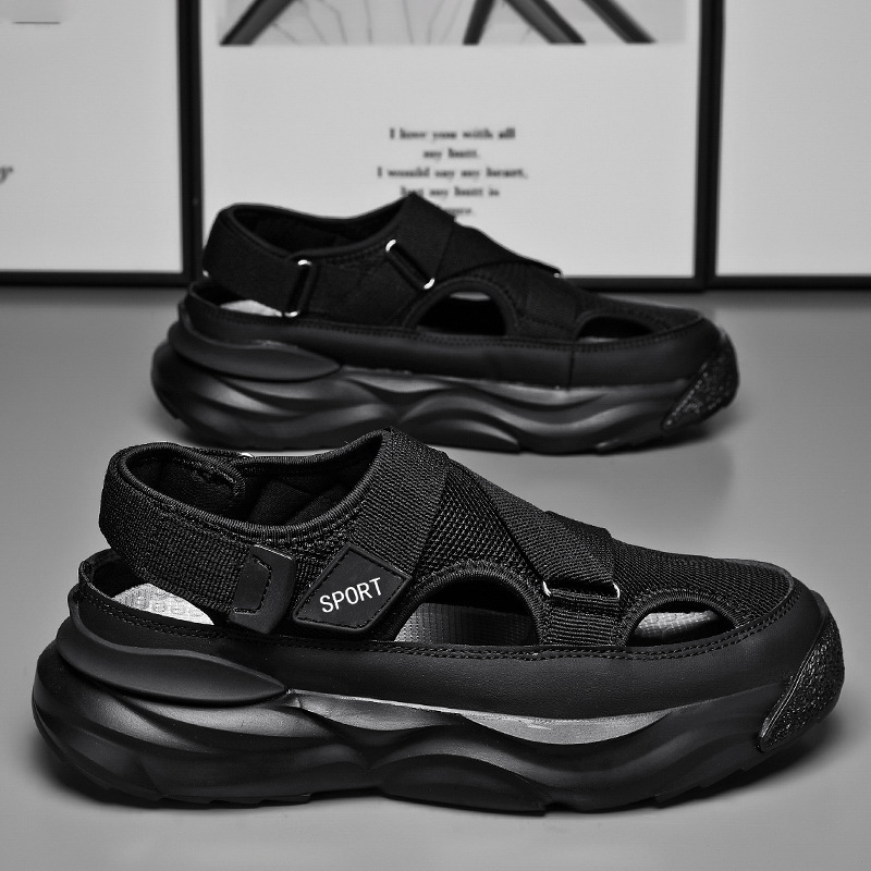 Hollow-out Non-slip Hole Shoes Summer Outer Wear Sandals New Style Driving Breathable Outdoor Men's Shoes Baotou Beach Sandals