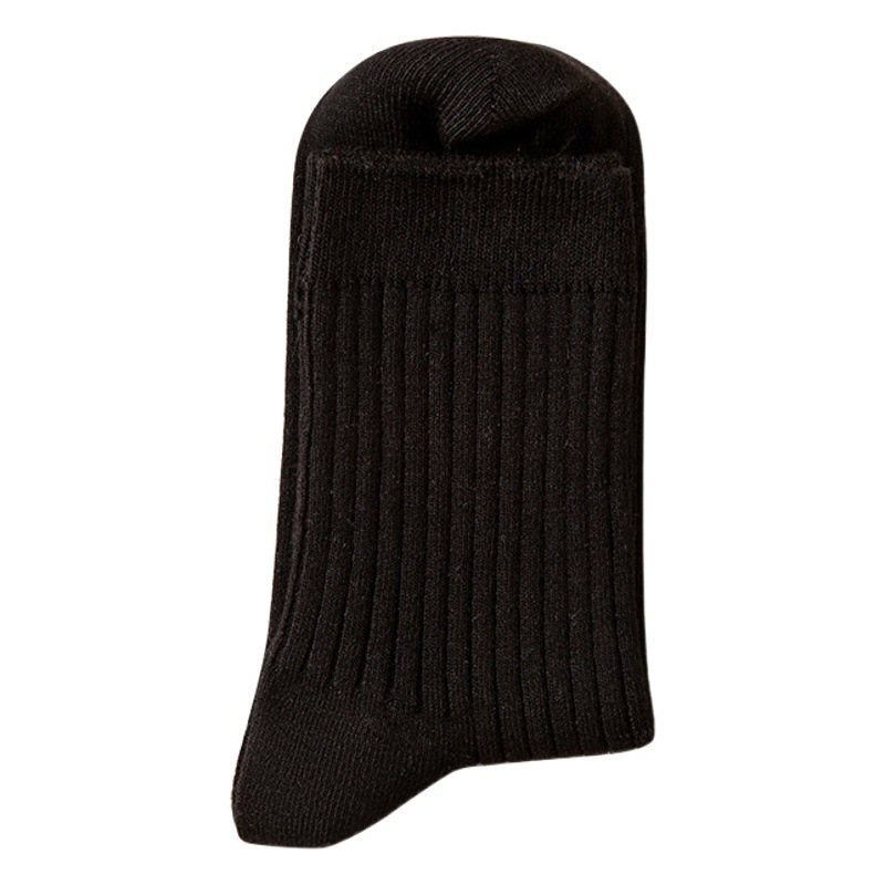 Socks men's cotton socks cotton double needle tube socks 98% cotton socks solid color casual business socks wholesale