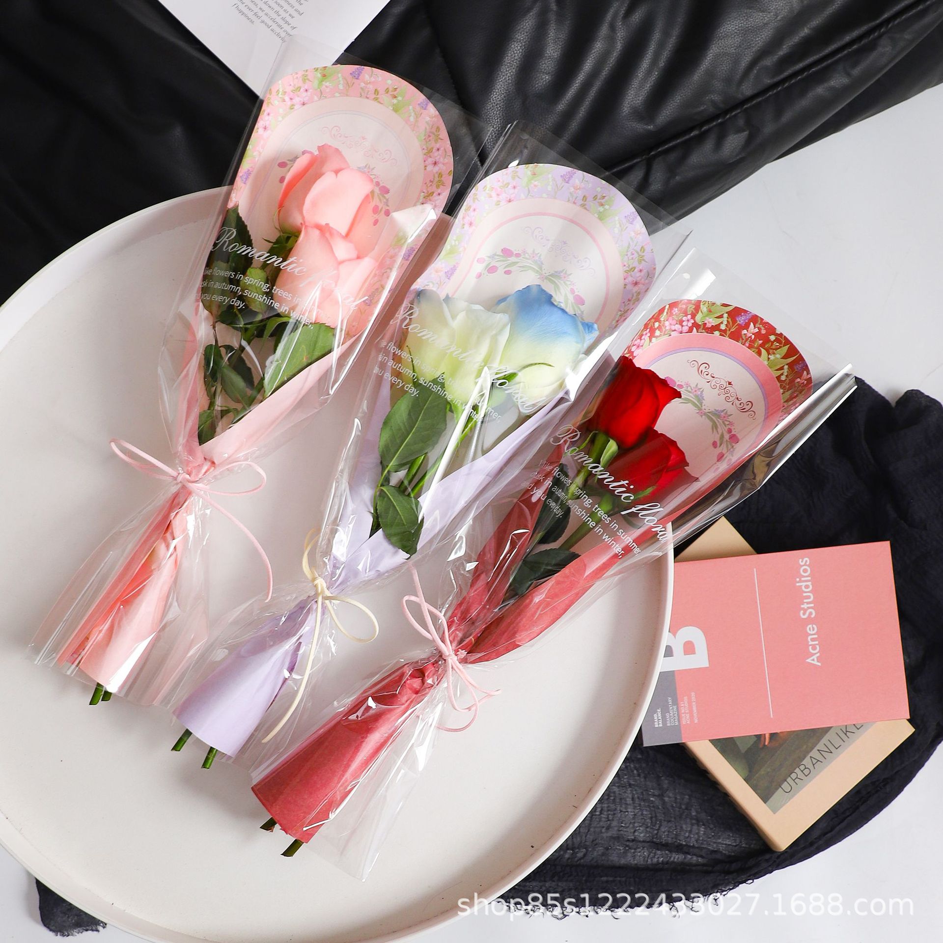 Zhuoxian Flower Material Goddess Flower Bag Flower Single Bag Rose Carnation Bag Flower Packaging Single Bag