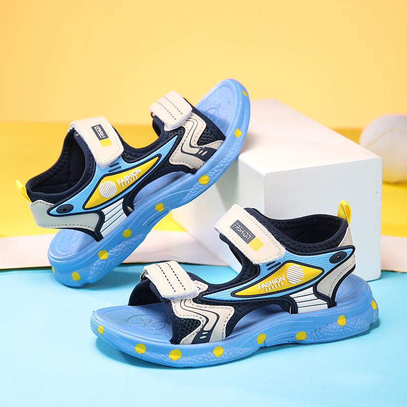 Children's Open-Toe Sandals 2025 Summer Lightweight Soft-Soled Boys' Primary School Students' Non-Slip Sports Sandals Casual Beach Shoes