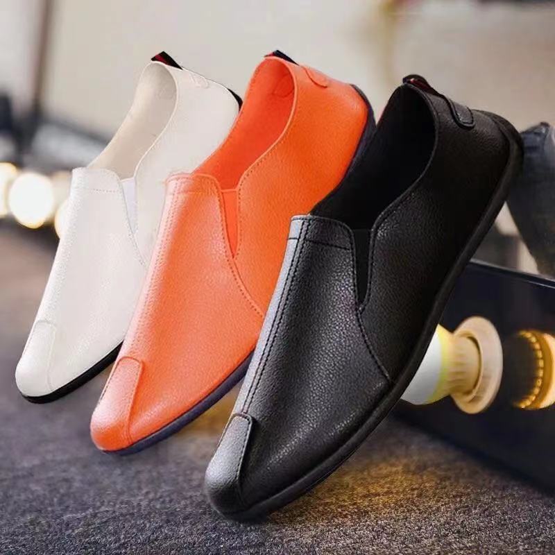Picture of New Men's Shoes Men's Casual Leather Shoes Spring and Summer Soft Bottom Bean Shoes British Fashion Dad Shoes Driving Lazy Shoes