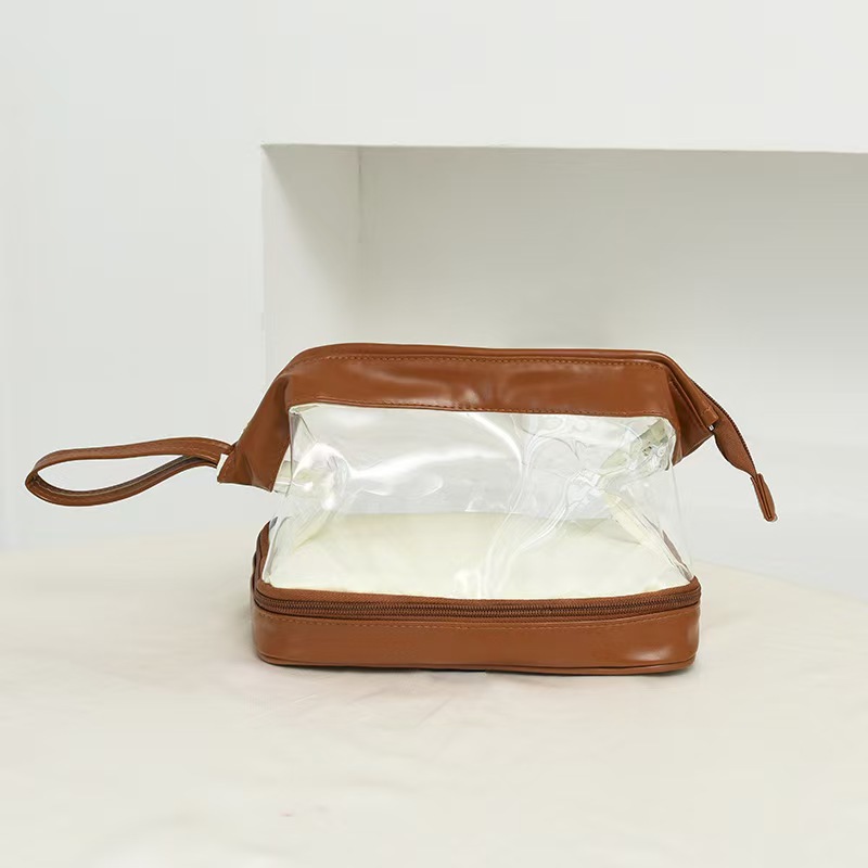 Picture of Internet celebrity cloud cosmetic bag double-layer Women's Travel portable portable travel ins cloud wash makeup storage bag