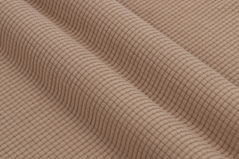 Picture of in stock pineapple plaid fleece sofa cover fabric wholesale waffle corn grain plaid jacquard flannel fabric