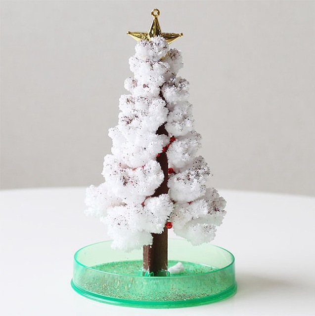 Picture of Magic Christmas Tree Paper Tree Blossoms Long Snowflakes Magic Watering Growth Crystallization Colorful Christmas Gifts