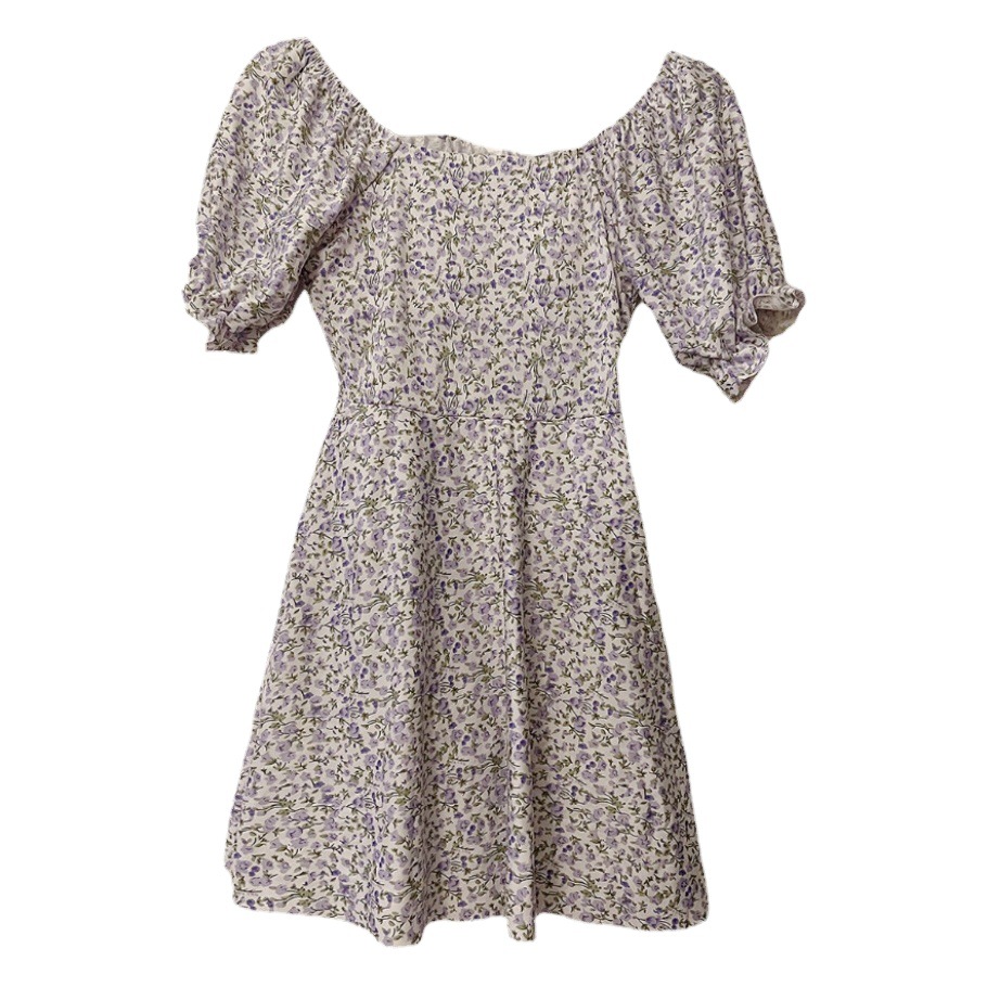 Source Factory Korea New Strapless Shoulder Small Floral Fresh Conservative Slim One-piece Skirt Swimsuit Women