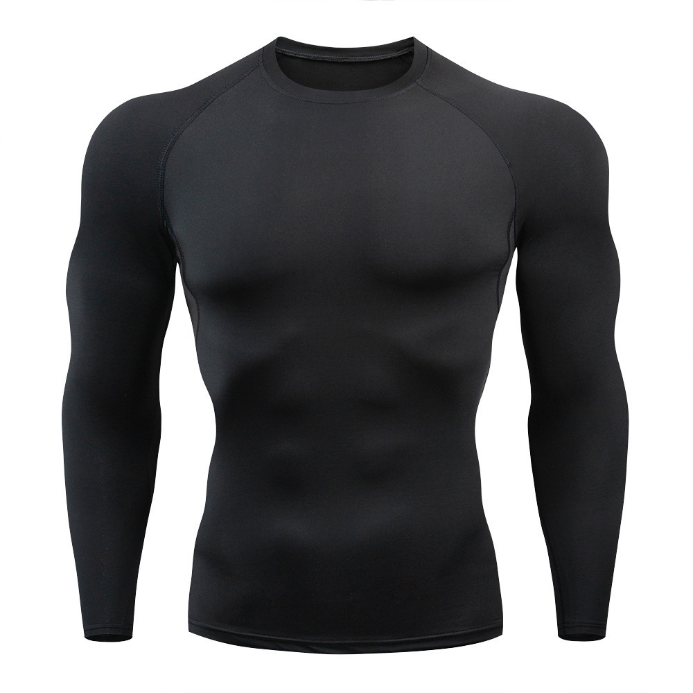 Picture of Quick-drying T-shirt Men's Long-sleeved Running Basketball Sports Training Suit Riding Base Compression Clothes Sports Stretch Tights
