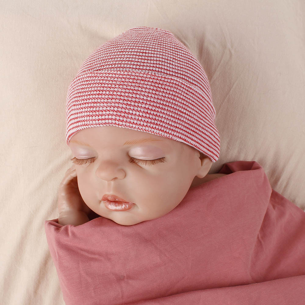 Picture of Double-Layer Thickeneded Warm Baby Hat Winter Fetal Hat Super Soft Material Yarn Baby Knitted Hat Pullover Hat
