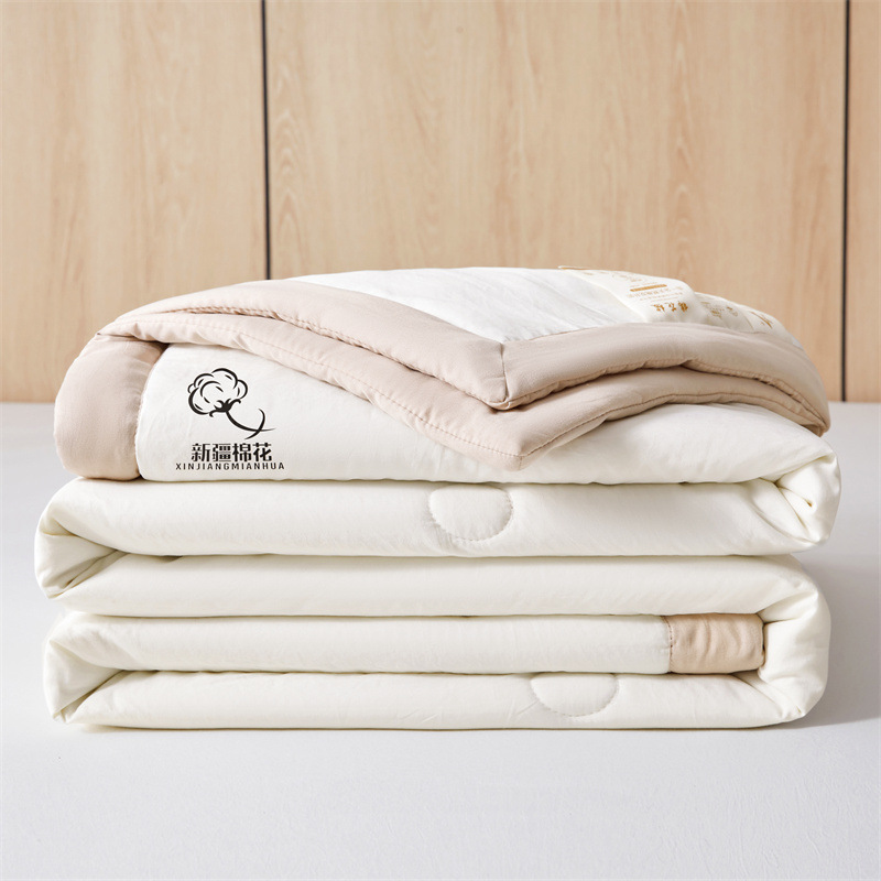 Picture of Class A unprinted wind water washed cotton summer quilt solid color Xinjiang cotton air conditioning quilt machine washable summer cool quilt thin quilt gift