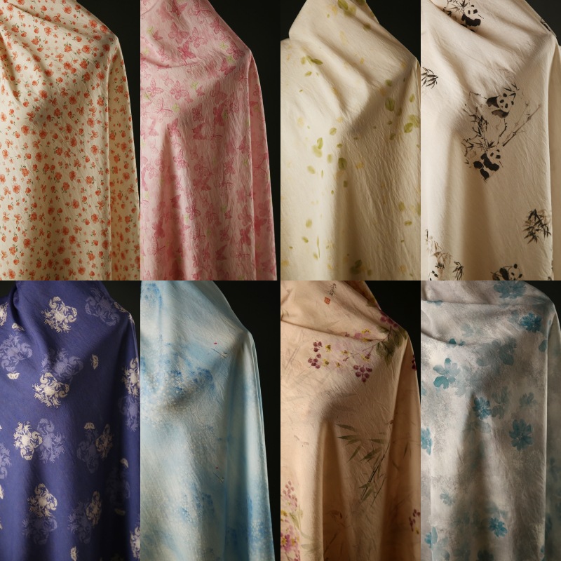 Digital Printing New Chinoiserie Brocade Fabric 1.5m Width 1.0m Price Cheongsam Dress Suspender National Style Fabric
