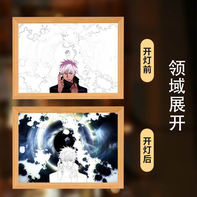 Picture of Spell Return Gojo Satoru Xia Youjie Light Painting Animation Two-Dimensional Bone Worker Creative Night Light Setup