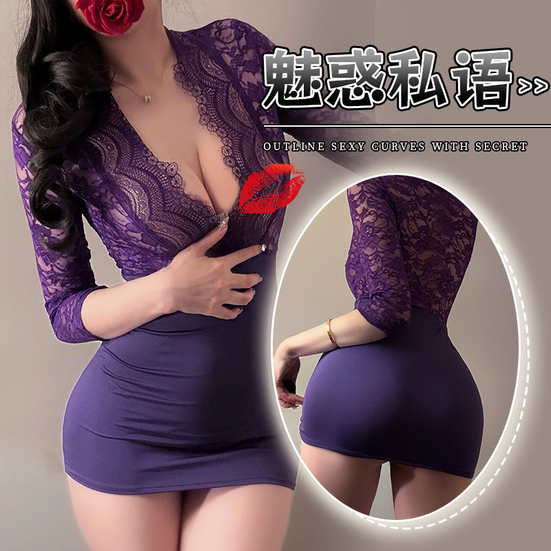 Sexy lingerie sexy secretary OL bag hip skirt jumpsuit hot uniform temptation play suit female a generation of hair