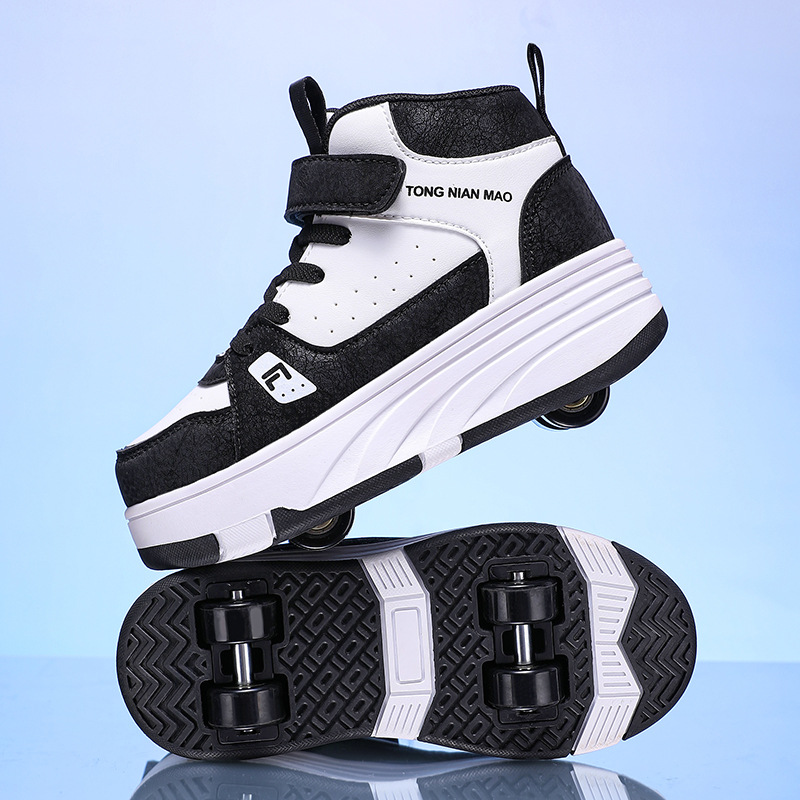 Picture of Children's runaway shoes, girls' roller skating, four-wheeled runaway shoes, student invisible human skates, two-wheeled boys' roller shoes