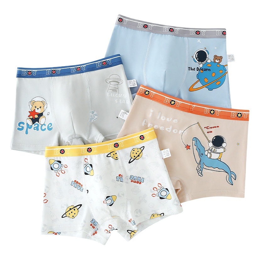 Boys' underwear children's cotton boxers boys' boxer shorts 100% baby boys' cotton children's underpants
