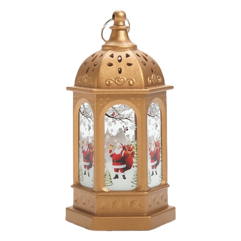 Christmas Castle wind lamp Candlestick lamp night light European and American wind decoration desktop night light ornaments scene layout