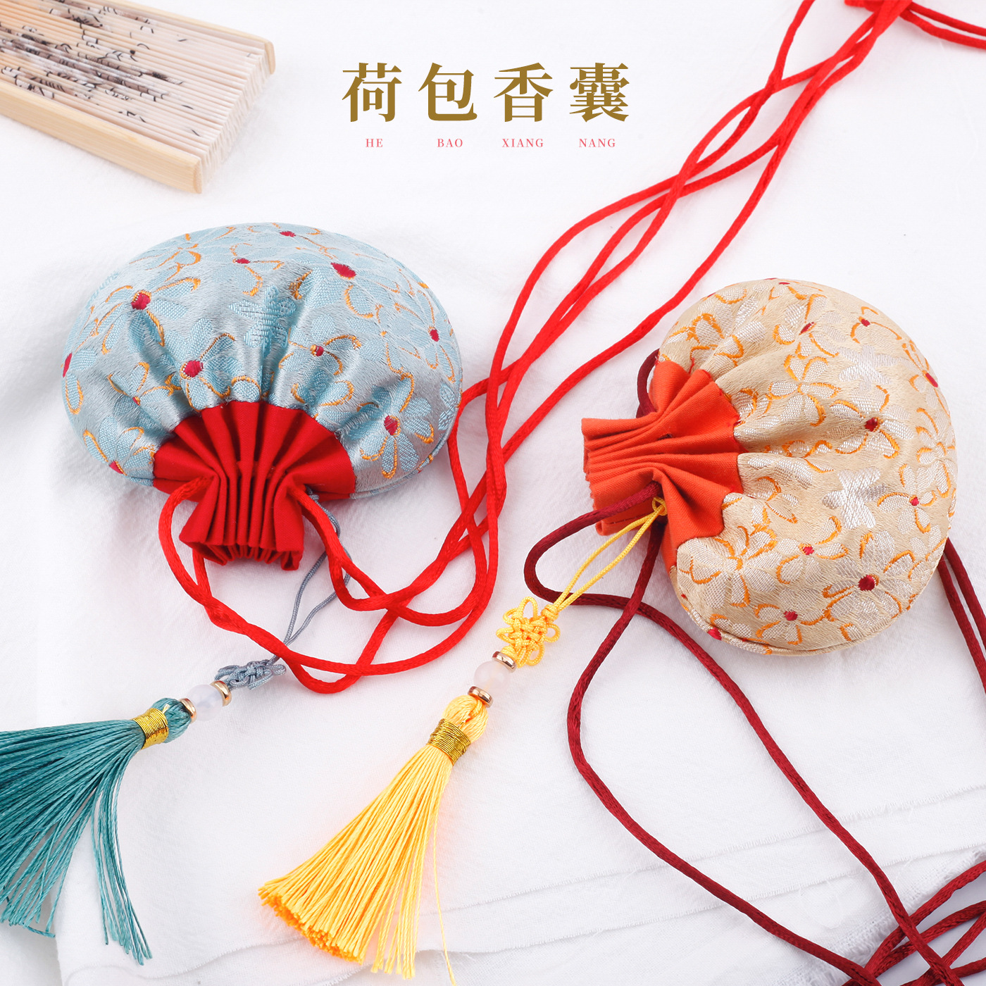 Picture of Carry-on antique sachet sachet empty bag Dragon Boat Festival Wormwood sachet Chinese style purse Hanfu accessories manufacturers