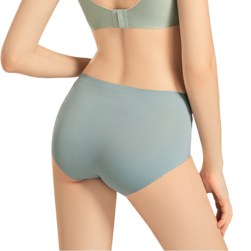 New Abdominal Hip-lifting Women's Underwear Simple Traceless High Waist Tunic Non-curling Bottoming Briefs
