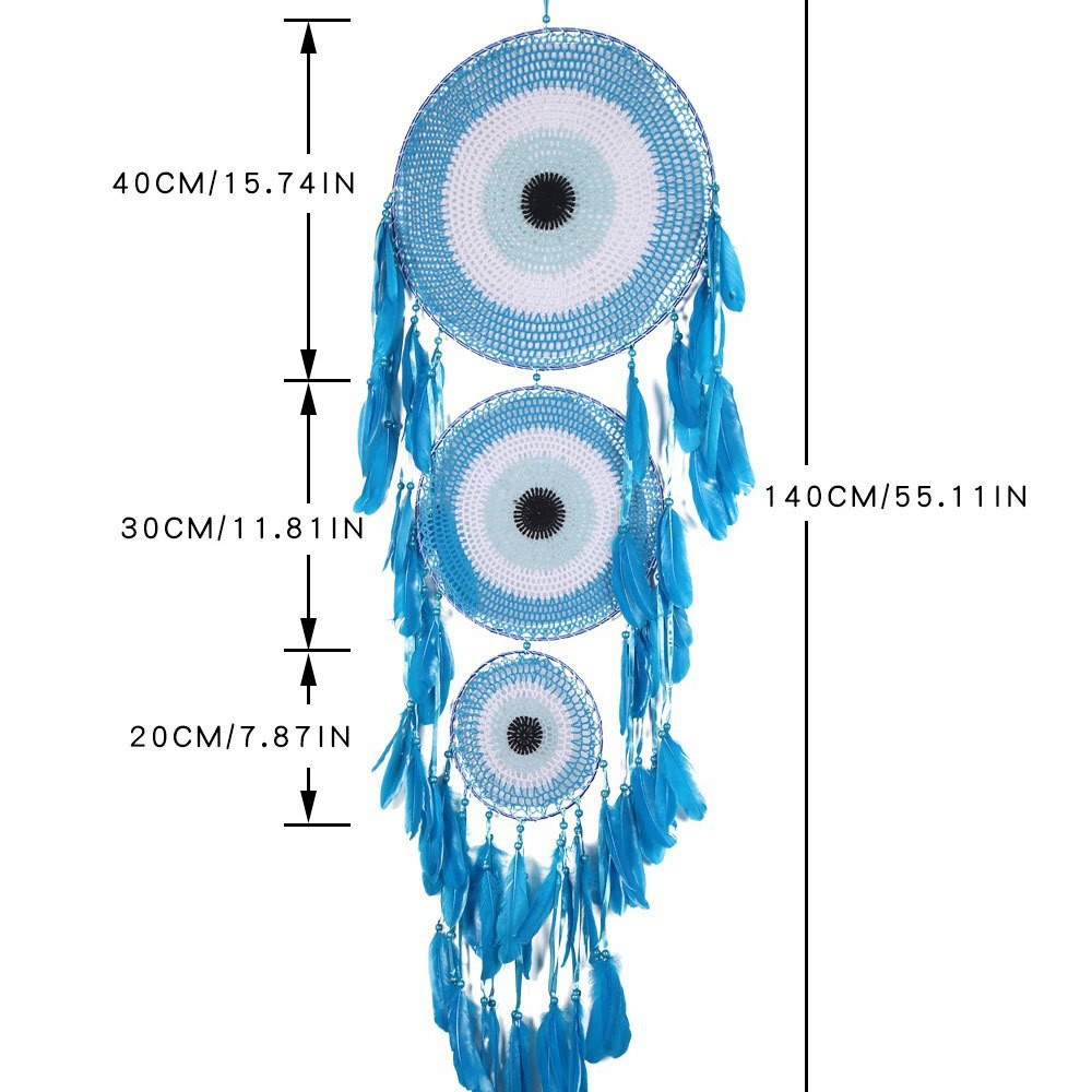Picture of Ins New Three-Ring Concentric Round Crochet Flower Dream Catcher Large Wedding Scene Decoration Dream Catcher Decorative Hanging