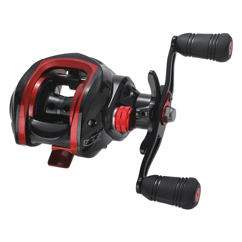 Kemeilong Black and Red Baitcasting Reel, Smooth Lure Reel, Powerful for Black Fishing, Delicate for Micro-Fishing, Raft Fishing Reel, Horse Mouth and Mandarin Fish Fishing Reel