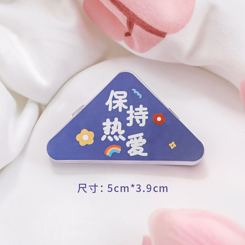 Picture of Creative inspirational text triangle clip student pp note clip acrylic document anti-roll clip test paper storage corner clip