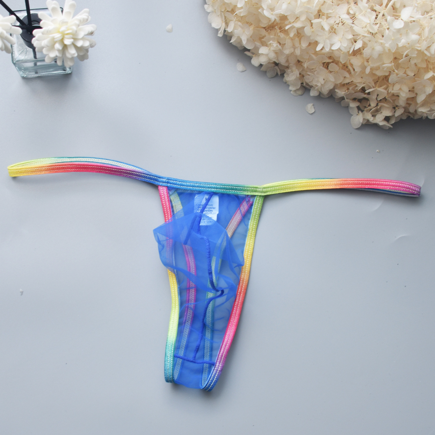 Picture of Passion Peng Bai men's thong men's sexy low waist transparent bag man show temptation men's high elastic underwear B901