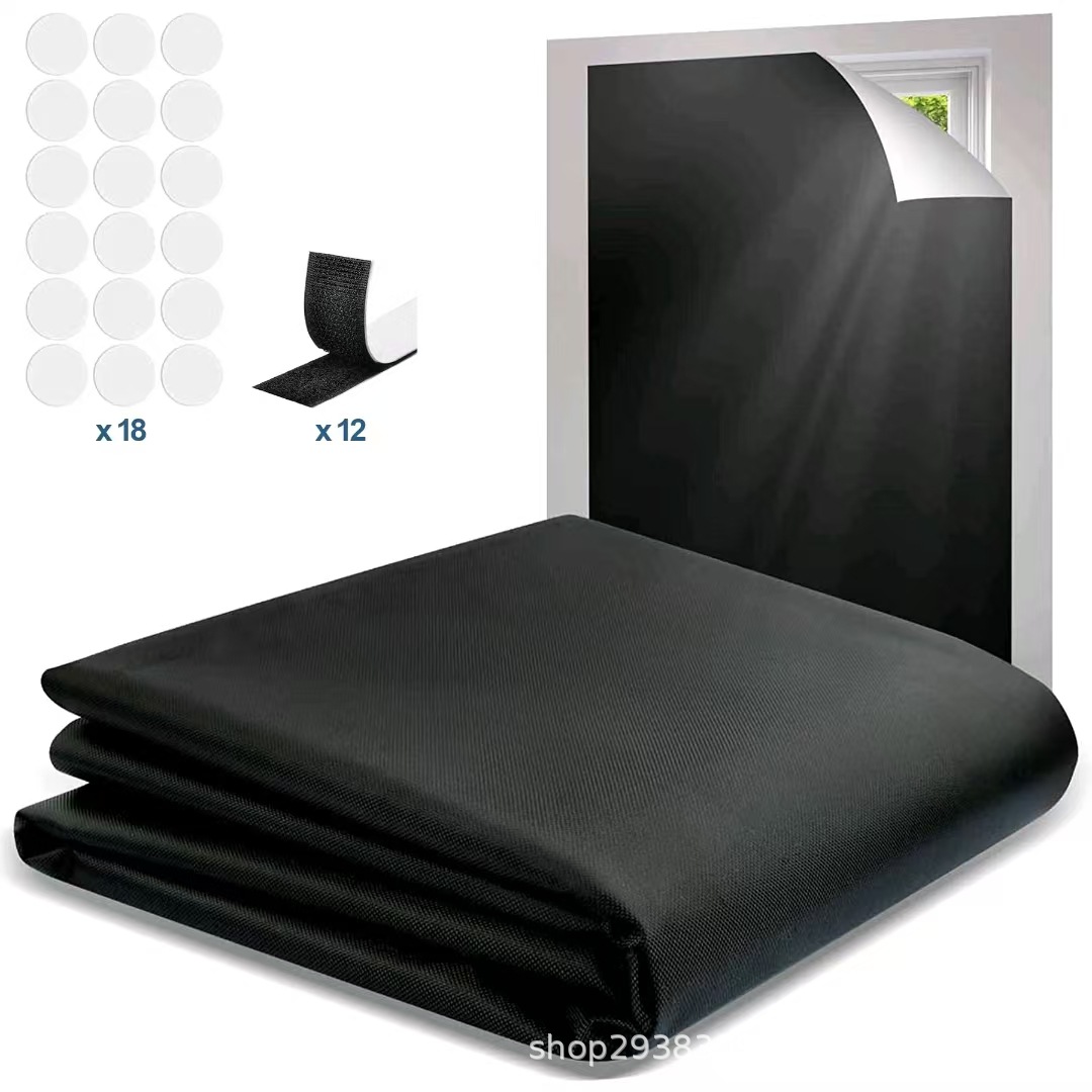 Cross-border Amazon 210t Oxford cloth full shading silver-coated curtains homemade portable travel curtains can be cut