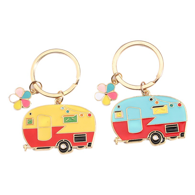 Simple Cute Cartoon Keychain Oil Dropping Zinc Alloy Car Key Key Ring