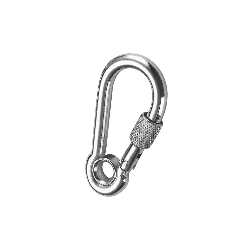 Picture of Galvanized Iron Hook with Loop and Nut, Outdoor Spring Buckle, Multi-Functional Hanging Buckle, Carabiner, Connecting Ring, Safety Buckle