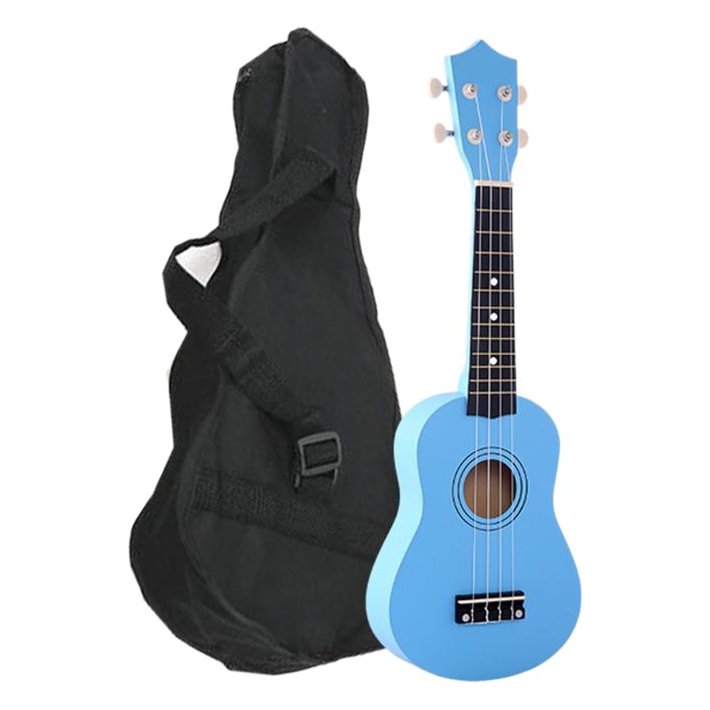 21 inch all wood ukulele with black oxford cloth backpack musical instrument small guitar children's gifts