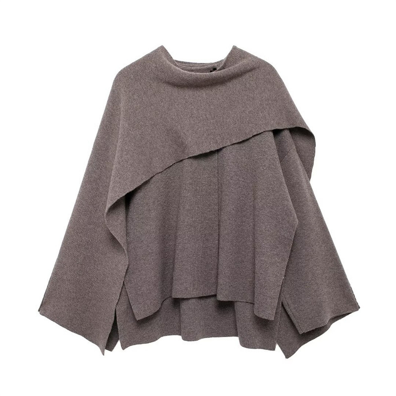 SAW AliExpress Independent Station New European and American Style Street Casual Cape Short Coat Jacket 2756107