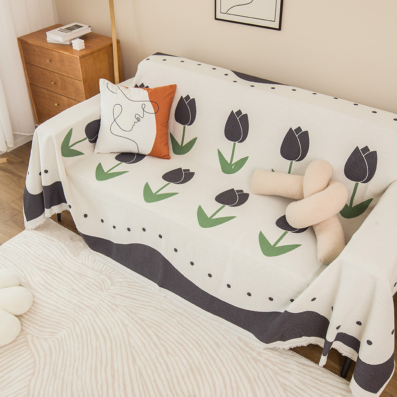 Picture of ins style sofa towel full cover cloth simple sofa cushion blanket all-inclusive universal cover towel four seasons universal sofa cover