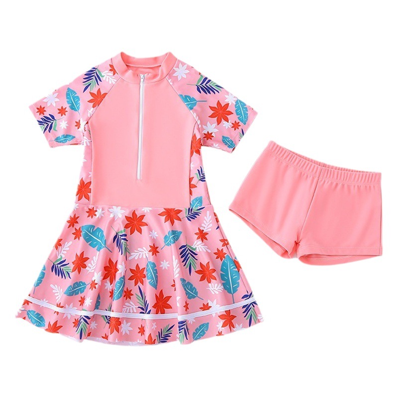 Children's Swimwear Girls' Swimwear Girls' Middle School and Big Children's Student's Piece Split Princess Skirt Children's Swimwear