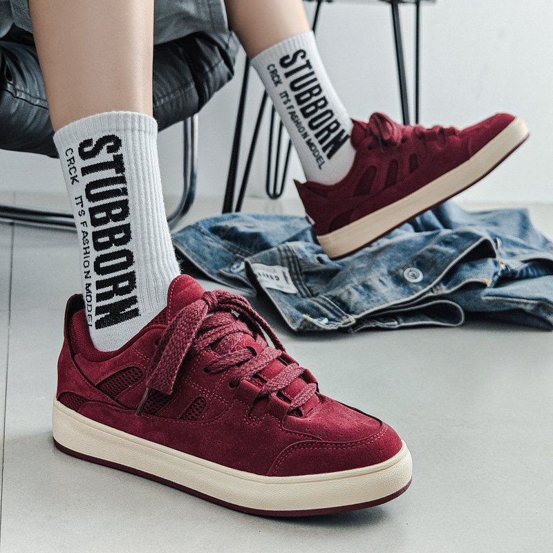 Spring Breathable White Shoes Men's Shoes Trendy Shoes 2025 New All-match Skate Shoes Men's Casual Sports Skate Shoes Cross-border
