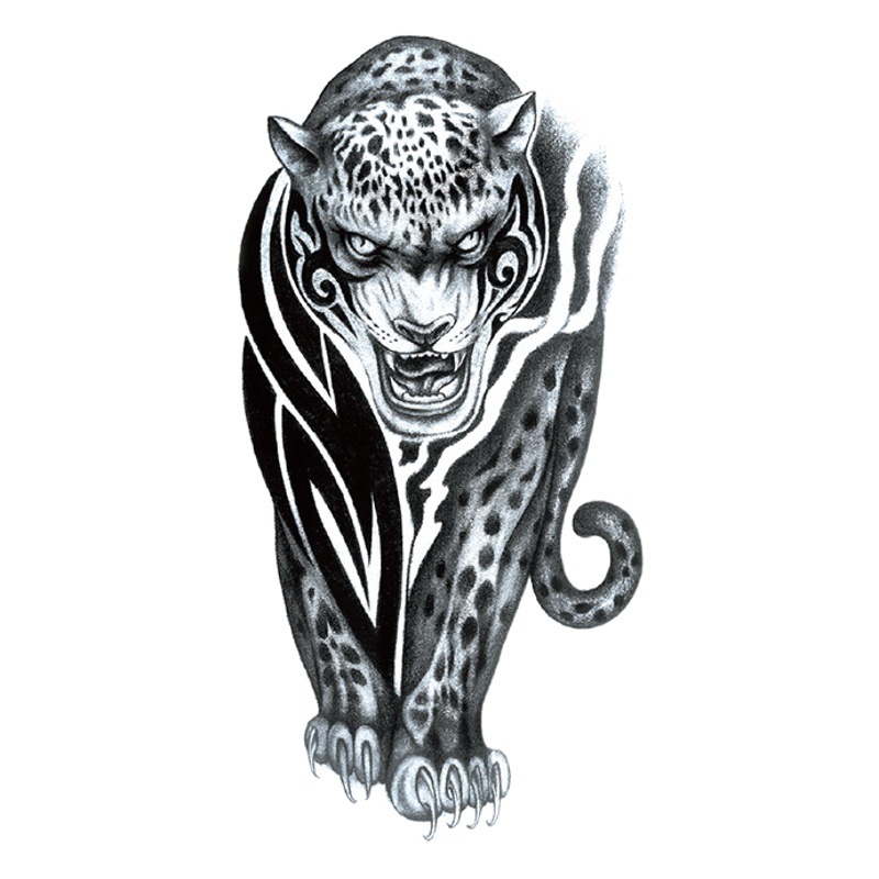 New spot manufacturers wholesale half arm calf tattoo stickers color black and white sexy waterproof temporary tattoo stickers