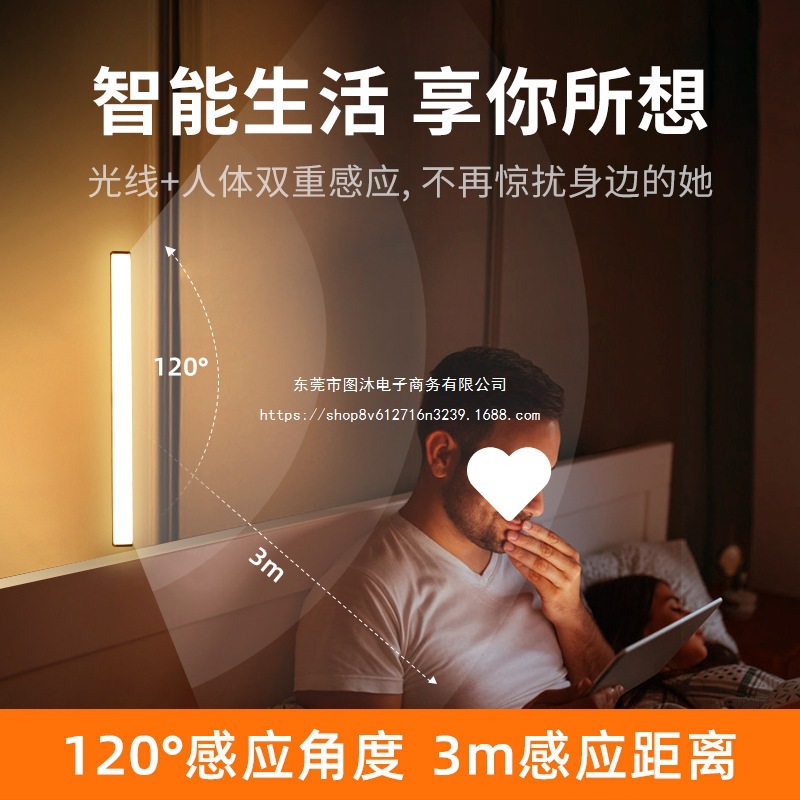 When people come, the charging human body induction light is automatic at night, and the door light is free of wire for the aisle entrance door light