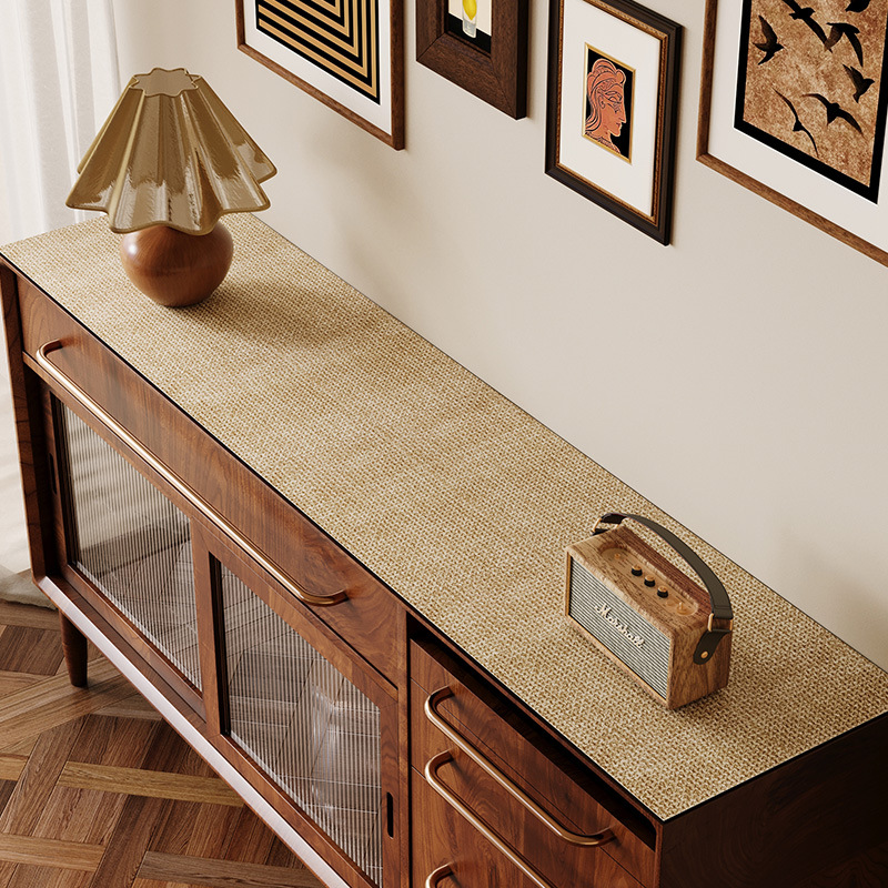 Log-Style Sideboard Mat, No-Wash Absorbent Tablecloth, Table Mat, Oil-Proof Tv Cabinet, Entrance Shoe Cabinet Mat, Splash-Proof