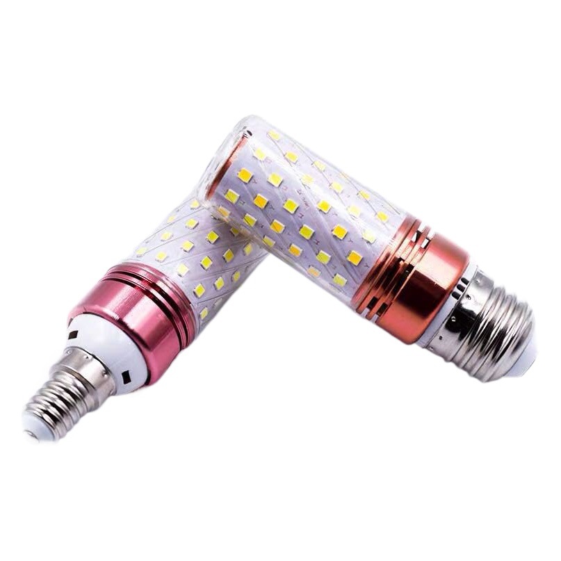 Bulb led super bright light head strong shadowless bulb e14E27 screw three-color light 12W 16W corn candle lamp