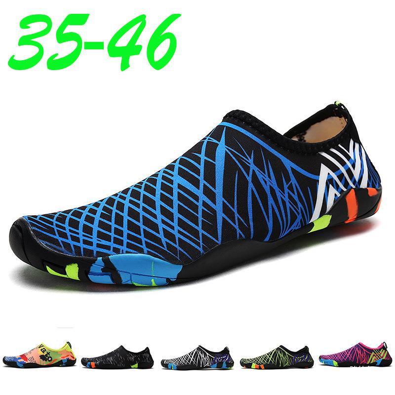 Foreign Trade Wholesale Wading Shoes Beach Shoes Couples Style Slip-On Beach Shoes Breathable Swimming Shoes Men's Summer Outdoor