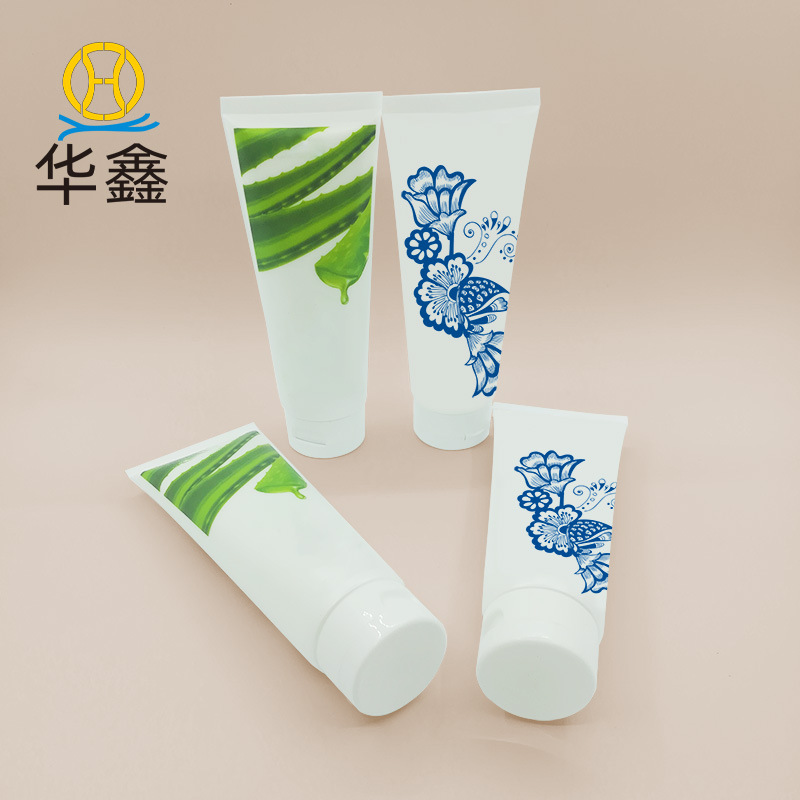 Facial Cleanser Hose Packaging 100g 120g Flip-Top Hose Screw Cap White Matte Hose Packaging Material Guangzhou Factory