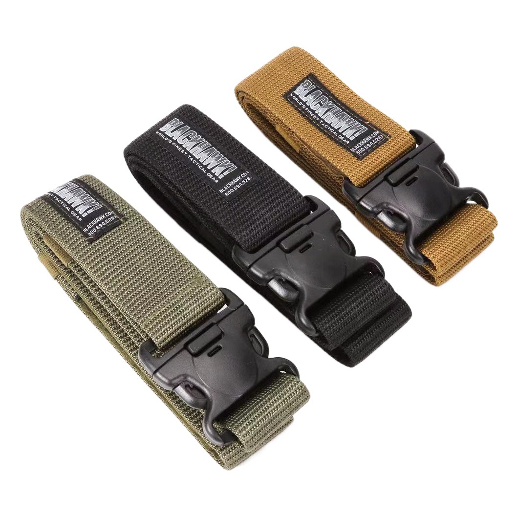 Belt Men's High-End Blackhawk Tactical Belt Outdoor Rescue Military Fan Nylon Canvas Military Training Belt Men's Trendy Men