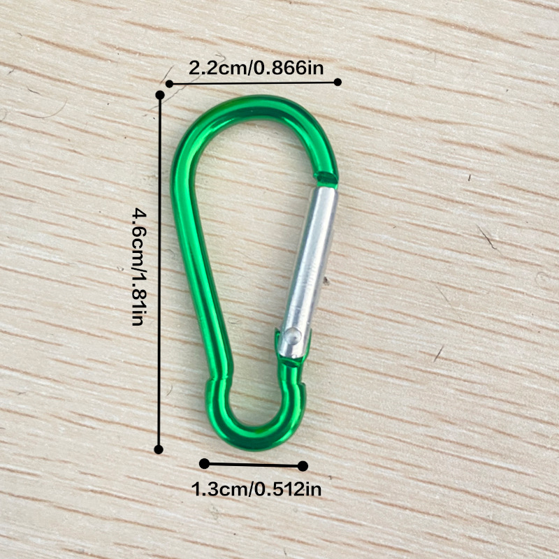 Picture of Gourd-shaped D-shaped No. 5 multi-color keychain kettle buckle backpack buckle aluminum alloy quick hanging portable carabiner