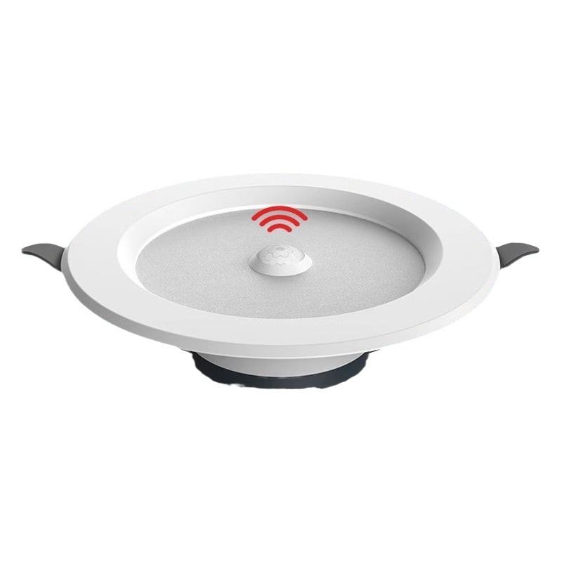 led intelligent voice-controlled human body induction downlight embedded ceiling lamp radar installer household ceiling entrance