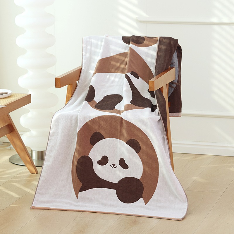 Picture of 2024 New 80X160cm Bath Towel Pure Cotton Gauze Unisex Household Absorbent Adult Cotton Large Bath Wrap Towel
