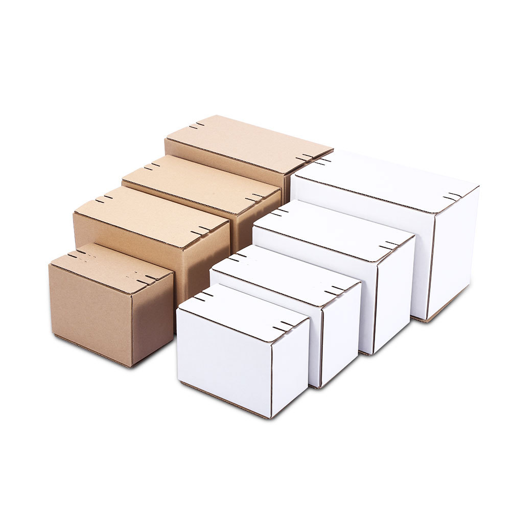 Picture of Zipper Box Spot Wholesale Glue-Free Zipper Carton Corrugated Kraft Carton Glue-Free Carton Express Carton Packaging Box