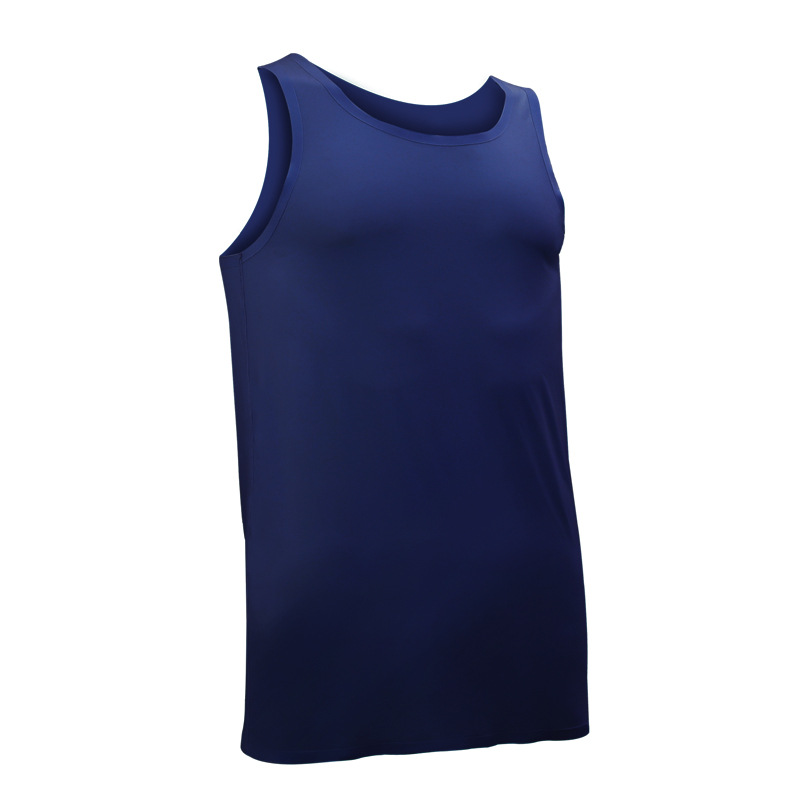 Picture of Vest Men's Ice Silk Seamless Inner Sweat Men's Sleeveless Underwear Pure White Sports Hurdle Summer Thin Base Shirt