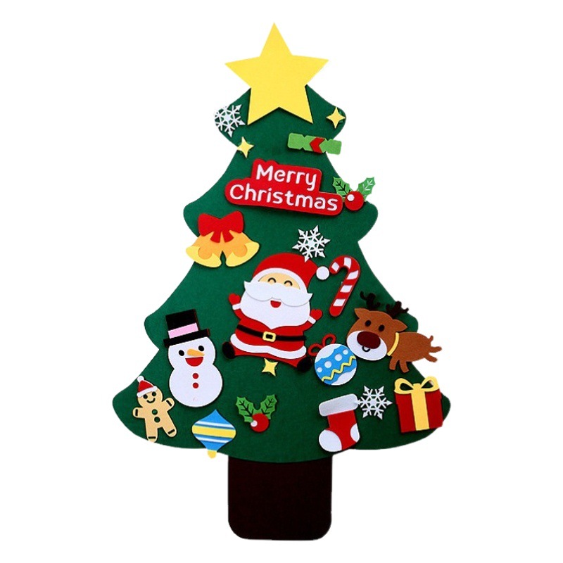 2022 Amazon New Felt Christmas Tree DIY Stitching Christmas Hanging Decoration Interior Decoration Christmas Decoration Tree