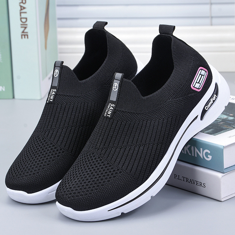 Picture of Women's Shoes Wholesale Casual Shoes Soft Sole Lightweight Women's Shoes Fly-Knit Breathable Single Shoes Versatile Comfortable Mesh Shoes